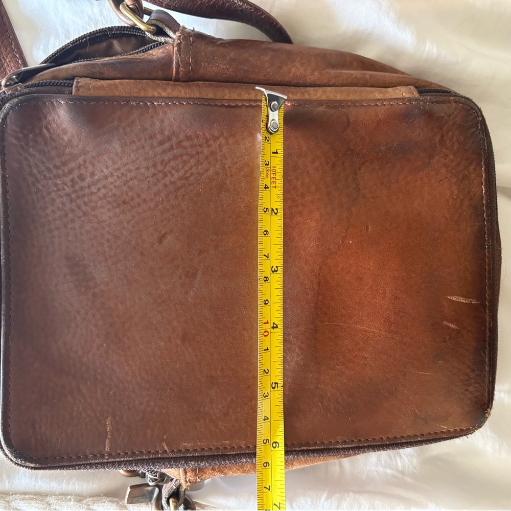 Scully Brown Leather Crossbody Bag - Picture 8 of 8